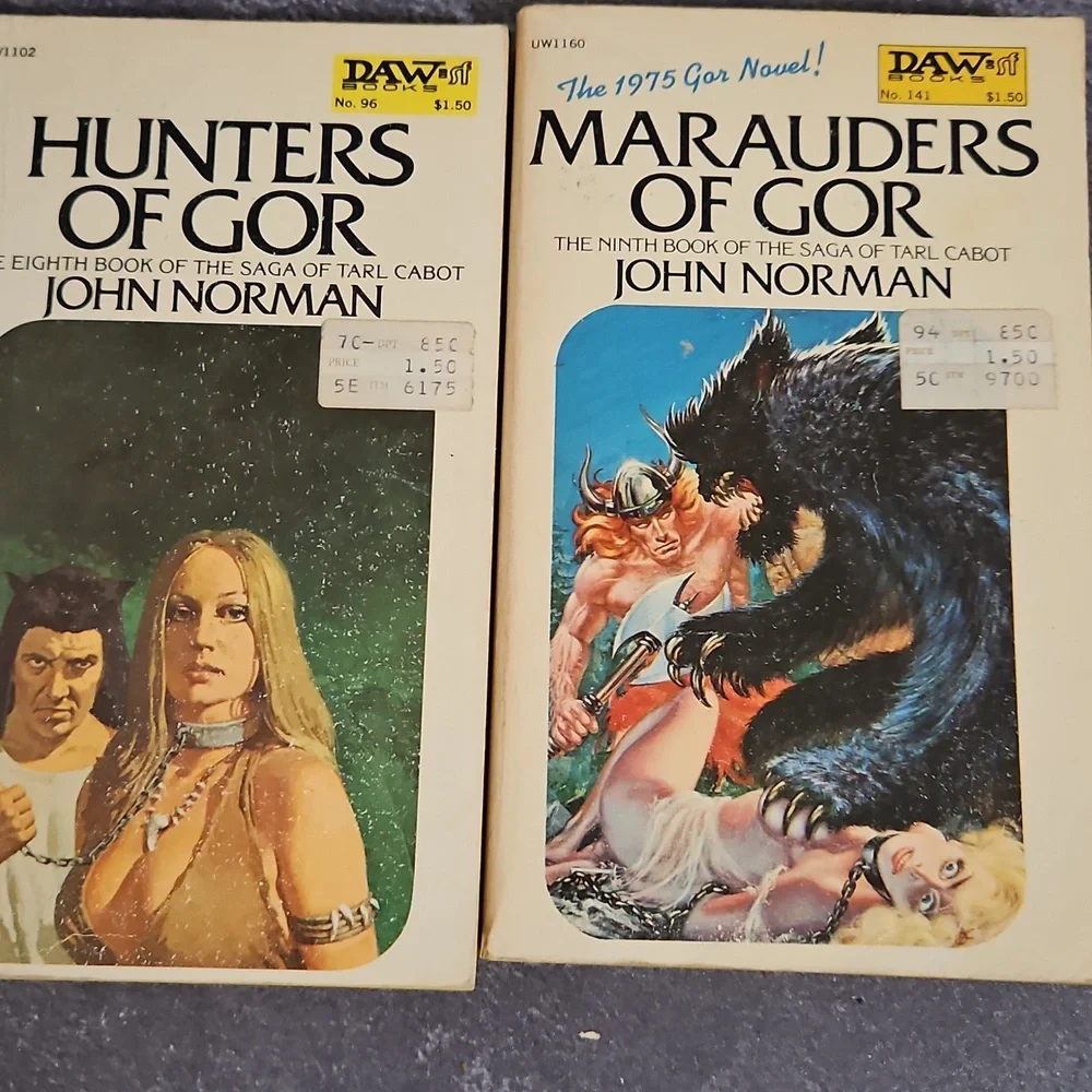 Vintage Sci-Fi & Fantasy Paperback Lot of 7 John Norman GOR SAGA‎ 1971 - 1980